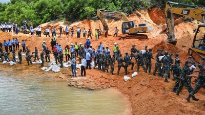 貯水池くぐるトンネル建設現場で浸水事故、作業員14人不明 中国