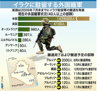【図解】イラクに駐留する外国籍軍