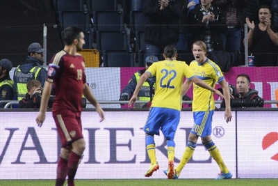 スウェーデン、ホームでロシアと引き分ける 欧州選手権予選