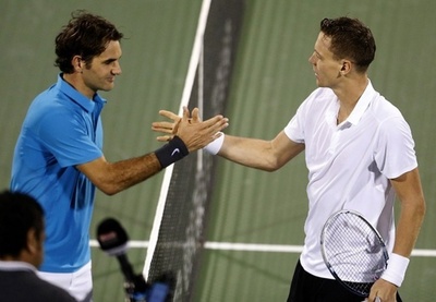 フェデラーがベルディハに敗れる、ドバイ・テニス選手権