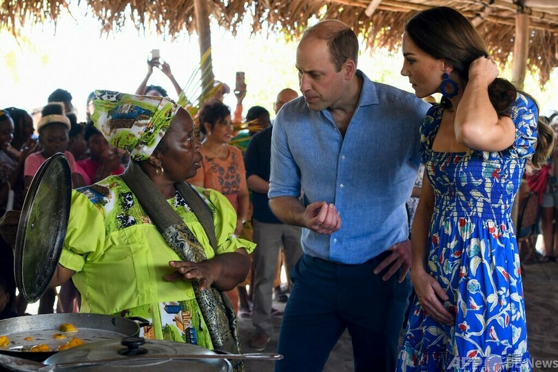 未来の予兆か、カリブ海諸国で英王子夫妻迎えた抗議デモ