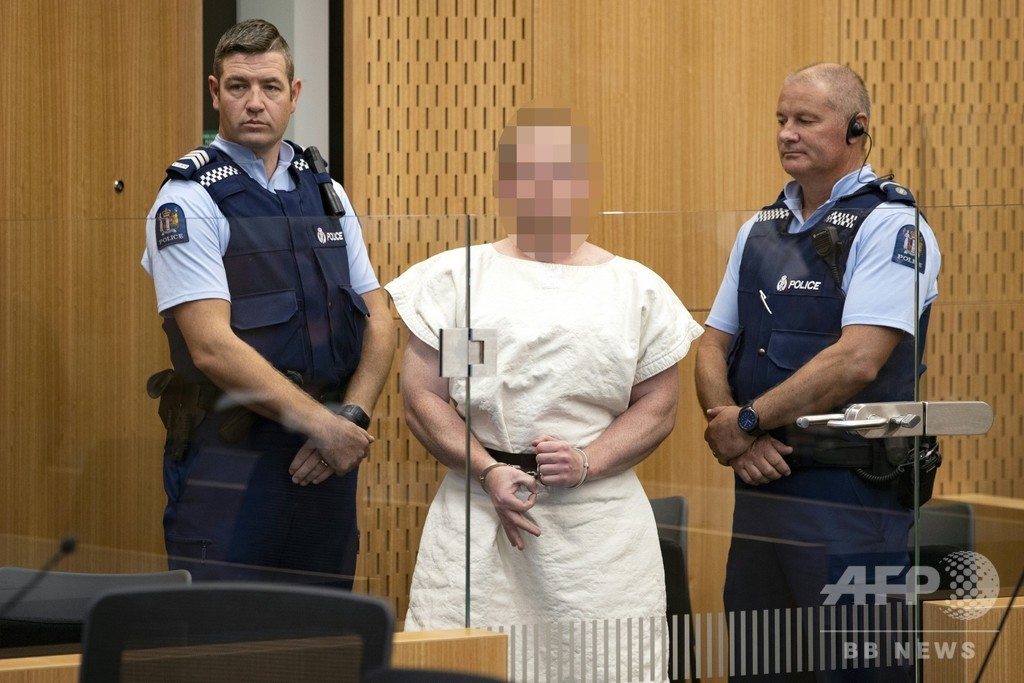 51人死亡のNZ銃乱射、被告が全面無罪主張 51人死亡のNZ銃乱射、被告が全面無罪主張