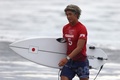 東京五輪、サーフィン男子決勝。敗れて悔しがる五十嵐カノア（2021年7月27日撮影）。(c)Yuki IWAMURA / AFP
