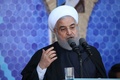 イラン中部ヤズドで演説するハッサン・ロウハニ大統領。イラン大統領府提供（2019年11月10日提供）。(c)Photo by HO / Iranian Presidency / AFP