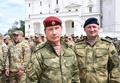 ロシア国家親衛隊のビクトル・ゾロトフ隊長（中央）。モスクワで（2023年6月27日撮影）。(c)Sergei GUNEYEV / SPUTNIK / AFP