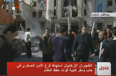 シリア・アレッポで2回の爆弾攻撃、ホムスでは市内に戦車突入