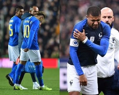 親善試合でエムバペとネイマールがともに負傷、CL控えるPSGに痛手