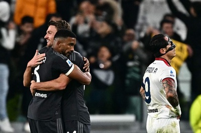 ユベントスが暫定首位に、ミランは2点リード守れずドロー