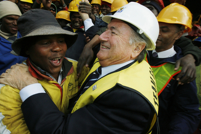 南アフリカ代表の低迷に落胆するブラッター会長