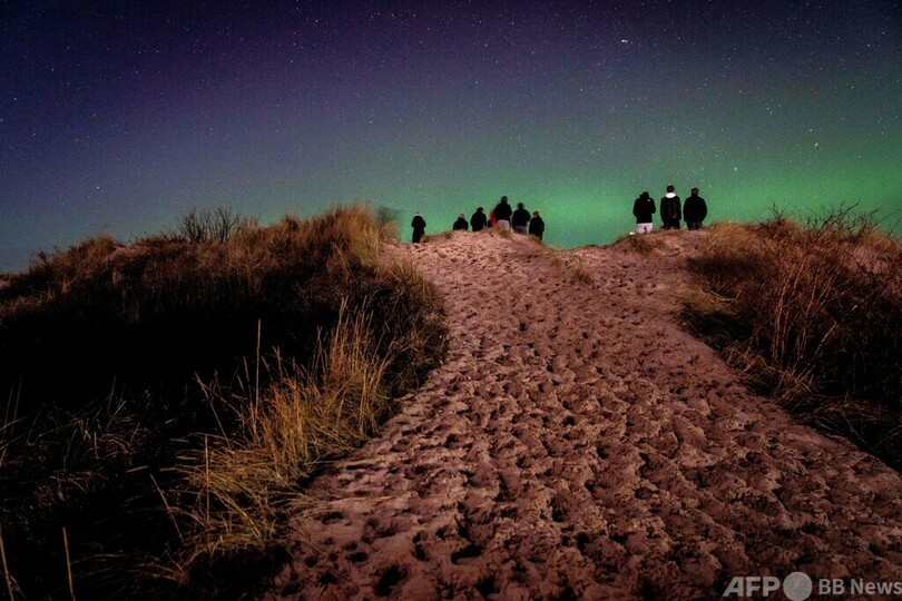 夜空照らす幻想的な光 デンマークでオーロラ観測