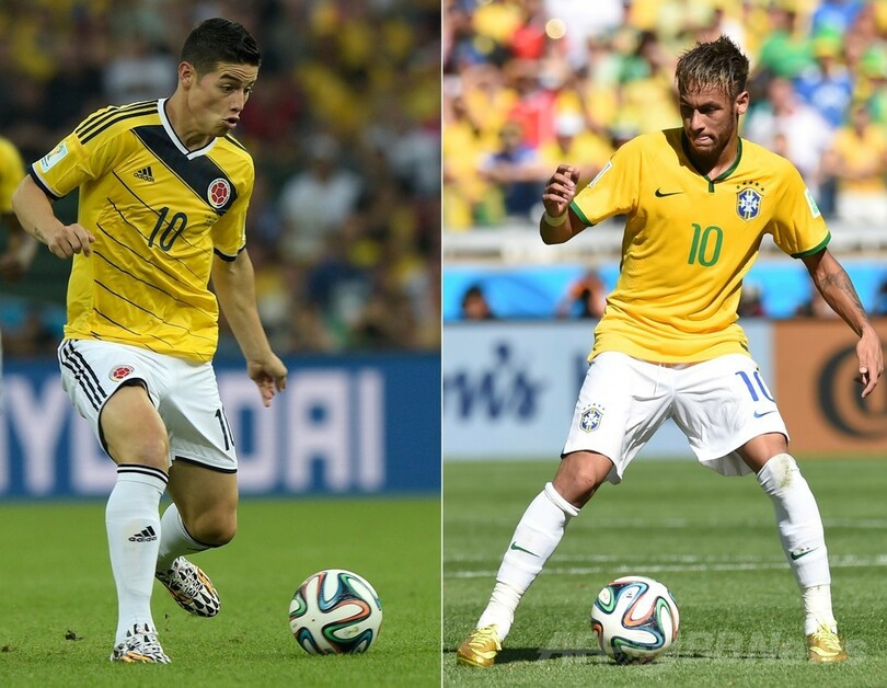 ネイマールとロドリゲスが激突、準々決勝の鍵はチームプレー