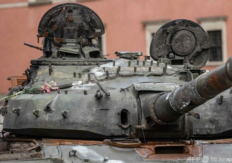 ウクライナ軍が破壊・鹵獲したロシア車両、ポーランドに展示