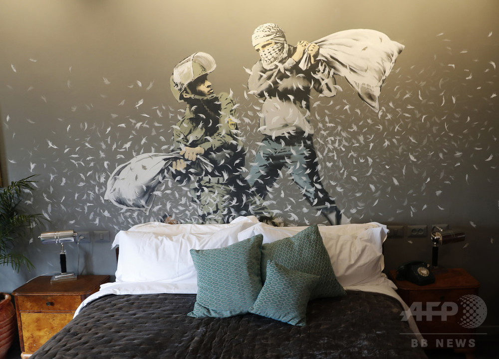 バンクシーが「世界最悪の眺め」のホテル開業 パレスチナ自治区 写真19