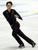 世界フィギュアスケート国別対抗戦2012（World Team Trophy Figure Skating Championship 2012）が20日、東京で2日目が行われ、男子シングル・フリースケーティング（FS）で高橋大輔（Daisuke Takahashi）が合計276.72を記録し、日本は総合首位をキープした。

演技に臨む高橋大輔（2012年4月20日撮影）。(c)AFP/TOSHIFUMI KITAMURA