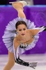 平昌冬季五輪、フィギュアスケート女子シングル・ショートプログラム（SP）の演技に臨むアリーナ・ザギトワ（2018年2月21日撮影）。(c)AFP/Roberto SCHMIDT