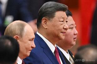 プーチン氏、援軍派遣で金氏に謝意「現代のナチズム」との戦いで共闘