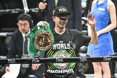 中谷潤人がWBCバンタム級王座獲得 3階級制覇 写真9枚 国際ニュース