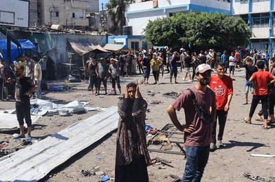 1時間に爆撃3回、ガザで48人死亡 学校また標的に