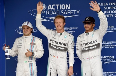 ロズベルグが僅差でポールポジションを獲得、ブラジルGP