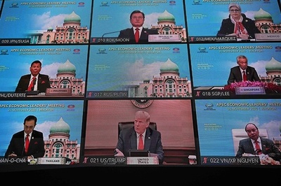 トランプ米大統領、APECのオンライン会合に出席