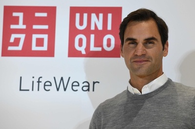 フェデラー来日、ユニクロの柳井氏と記者会見