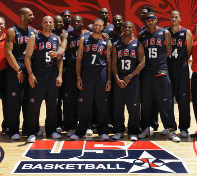 男子バスケットボール米国代表 五輪ユニフォーム披露