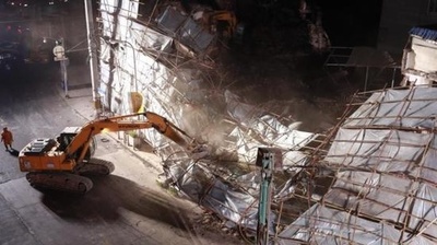 解体作業中の建物倒壊　5人死亡　上海