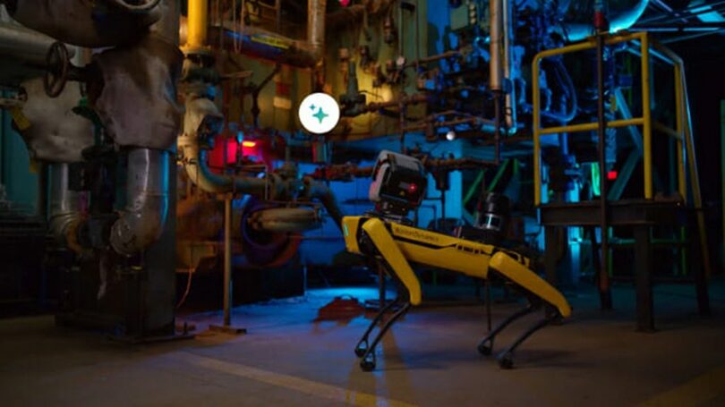産業現場で温度ゲージ（Gauge）を確認するSpot＝ボストンダイナミクス(c)KOREA WAVE