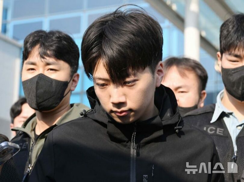 殺人などの疑いが持たれているチャン・ユンギ容疑者（23）(c)NEWSIS