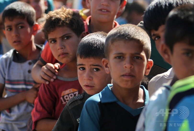 モスル西部、子ども10万人が「極めて危険な状況」 ユニセフ