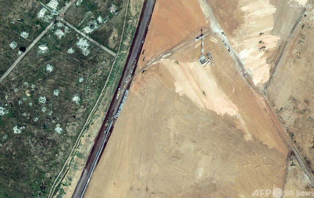 エジプト、ガザ境界に難民キャンプ建設か 停戦交渉決裂に備え 写真9枚