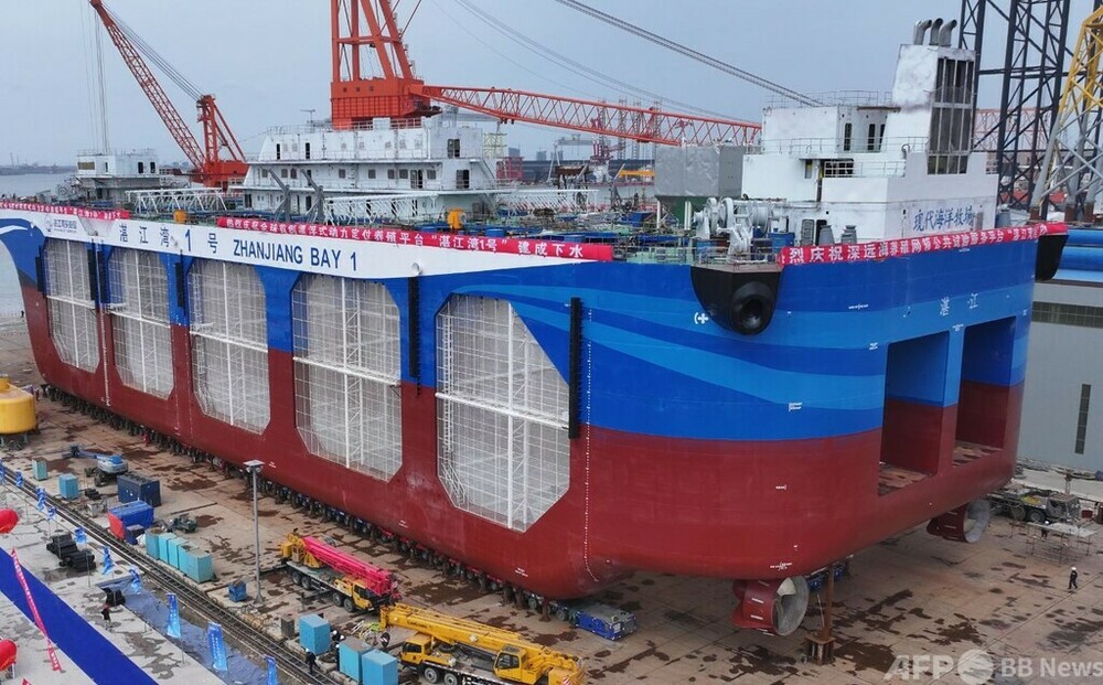 中国 年間生産能力2000トンの「洋上のスマート漁場」完成 写真1枚 国際