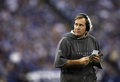 写真は、静かに戦況を見守るペイトリオッツのビル・ベリチック（%%Bill Belichick%%）ヘッドコーチ。(c)AFP/Getty Images Doug Benc