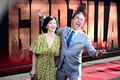 米ハリウッド（Hollywood）で開催の映画『GODZILLA』のプレミア上映会に、妻の南果歩（Kaho Minami）とともに出席したキャストの渡辺謙（Ken Watanabe、2014年5月8日撮影）。(c)AFP/Getty Images/Frazer Harrison