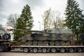 ドイツ軍の自走砲「パンツァーハウビッツェ2000」。同国西部ミュンスターで（2022年2月14日撮影、資料写真）。(c)Gregor Fischer / AFP 
