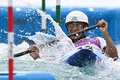 東京五輪、カヌー・スラローム男子カナディアンシングル決勝に臨む羽根田卓也（2021年7月26日撮影）。(c)Charly TRIBALLEAU / AFP