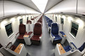 中車唐山公司が開発した編成可変型高速鉄道車両のビジネスシート車（撮影日不明）。(c)Xinhua News