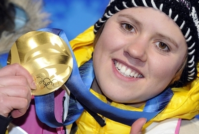レベンスブルクが女子大回転で金メダル、バンクーバー冬季五輪