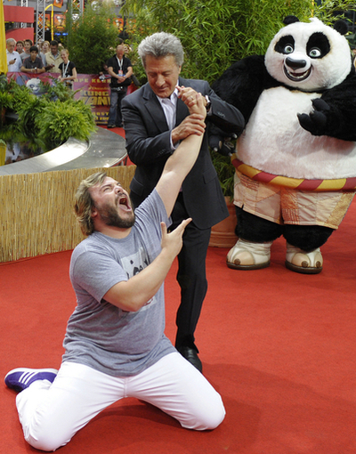 アニメ映画『カンフー・パンダ』ベルリン・プレミア上映会にJ・ブラック、D・ホフマン登場