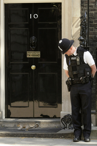 コンコン、どなたですか？英首相官邸の珍客
