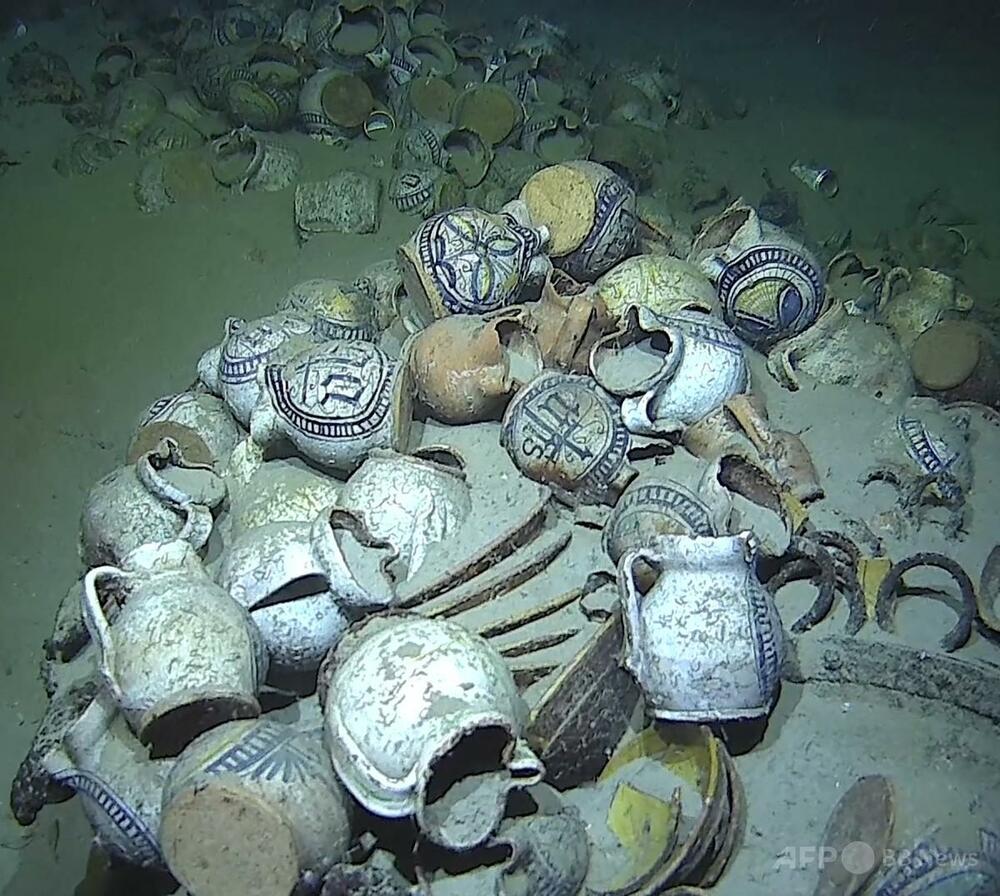 地中海に沈んだ16世紀の商船発見、仏領海で最深 写真3枚 国際