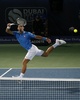 テニス、ドバイ・テニス選手権、男子シングルス2回戦。リターンを狙うノバク・ジョコビッチ（2015年2月25日撮影）。(c)AFP/KARIM SAHIB