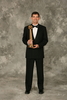 2009年のバスケットボール殿堂（%%Basketball Hall of Fame%%）入り式典が11日、マサチューセッツ（Massachusetts）州スプリングフィールド（springfield）のシンフォニーホール（Symphony Hall）で行なわれ、マイケル・ジョーダン（%%Michael Jordan%%）氏らが殿堂入りした。写真はポートレート撮影に臨むジョン・ストックトン（%%John Stockton%%）氏。（2009年9月11日撮影）(c)AFP/Getty Images/NBAE/Nathaniel S. Butler
