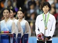 第17回アジア競技大会（17th Asian Games、Asiad）陸上女子100メートルハードル決勝。銅メダルを獲得した木村文子（Ayako Kimura、2014年10月1日撮影）。(c)AFP/MARTIN BUREAU