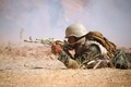 シリアの首都ダマスカスから西に約30キロ離れた軍事基地で、ロシア軍から訓練を受けるシリア兵（2019年9月24日撮影）。(c)Maxime POPOV / AFP