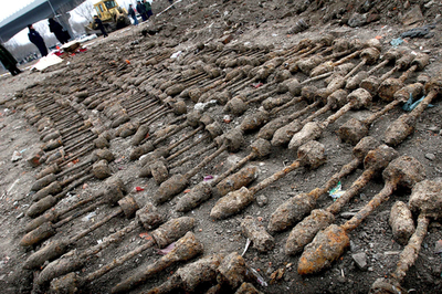 大戦中の旧日本軍の砲弾700発、中国吉林省で発見