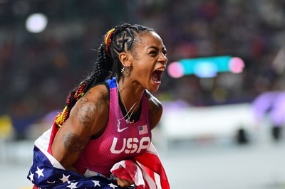 リチャードソンが女子100m金、ジャマイカ勢下す 世界陸上