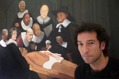 解剖受けるマンデラ氏の絵画に与党から怒りの声、南ア