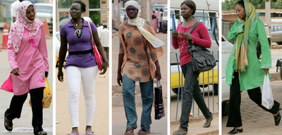 命がけで？ズボンを履く女性たち、スーダン・ハルツーム