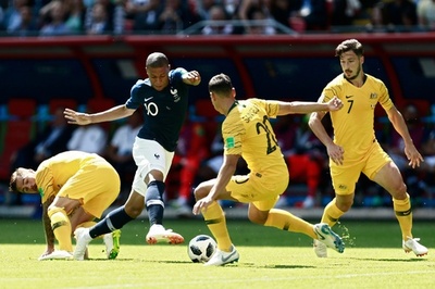 【写真特集】ロシアW杯グループC、フランス対オーストラリア